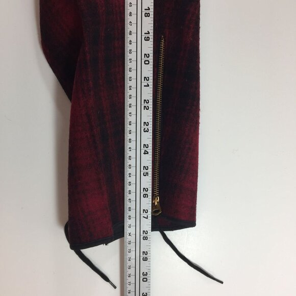 Vintage 1940s Mens Woolrich Mackinaw Red Black Plaid Pants Hunting Wool Size 46 - Picture 13 of 13